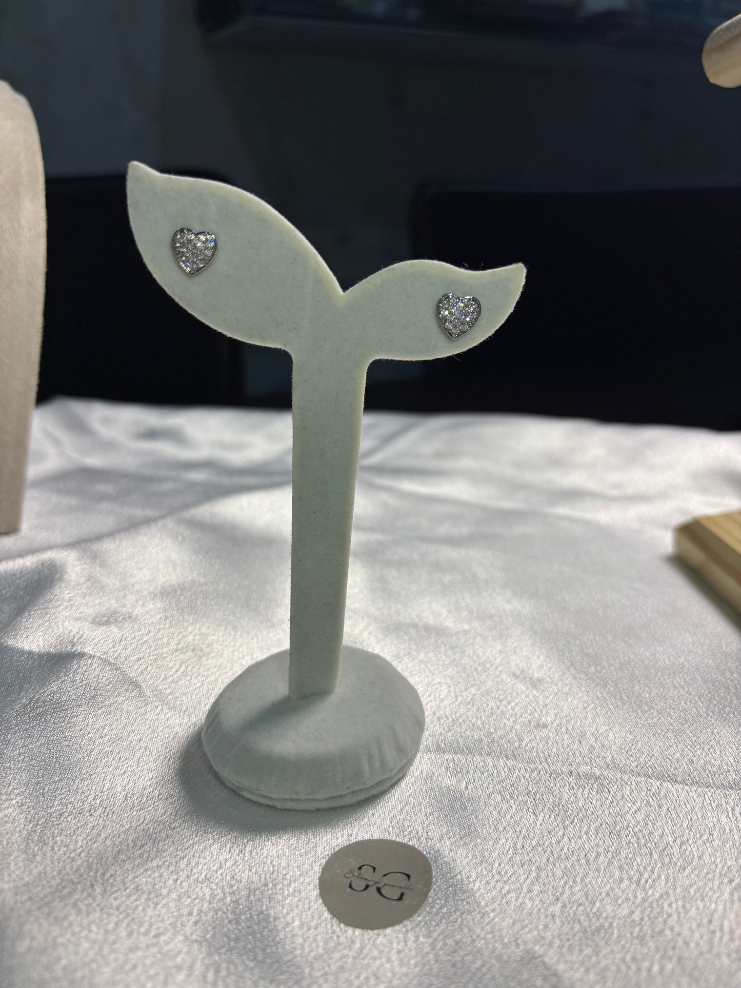 Set Heart Diamond Silver