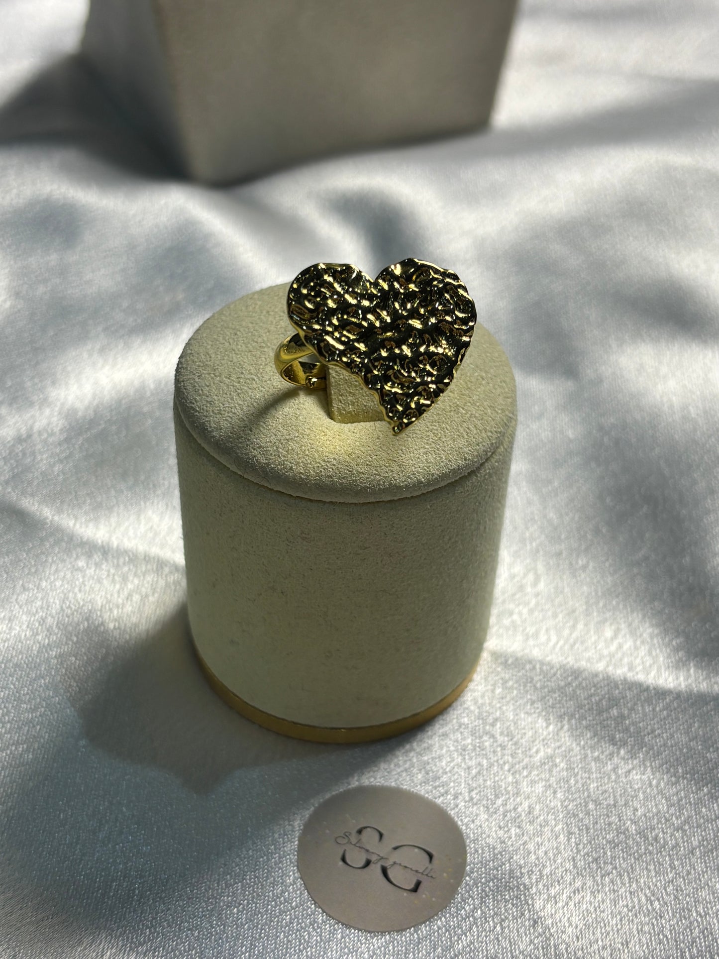 Anello Heart Martellato