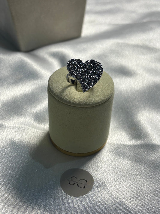 Anello Heart Martellato