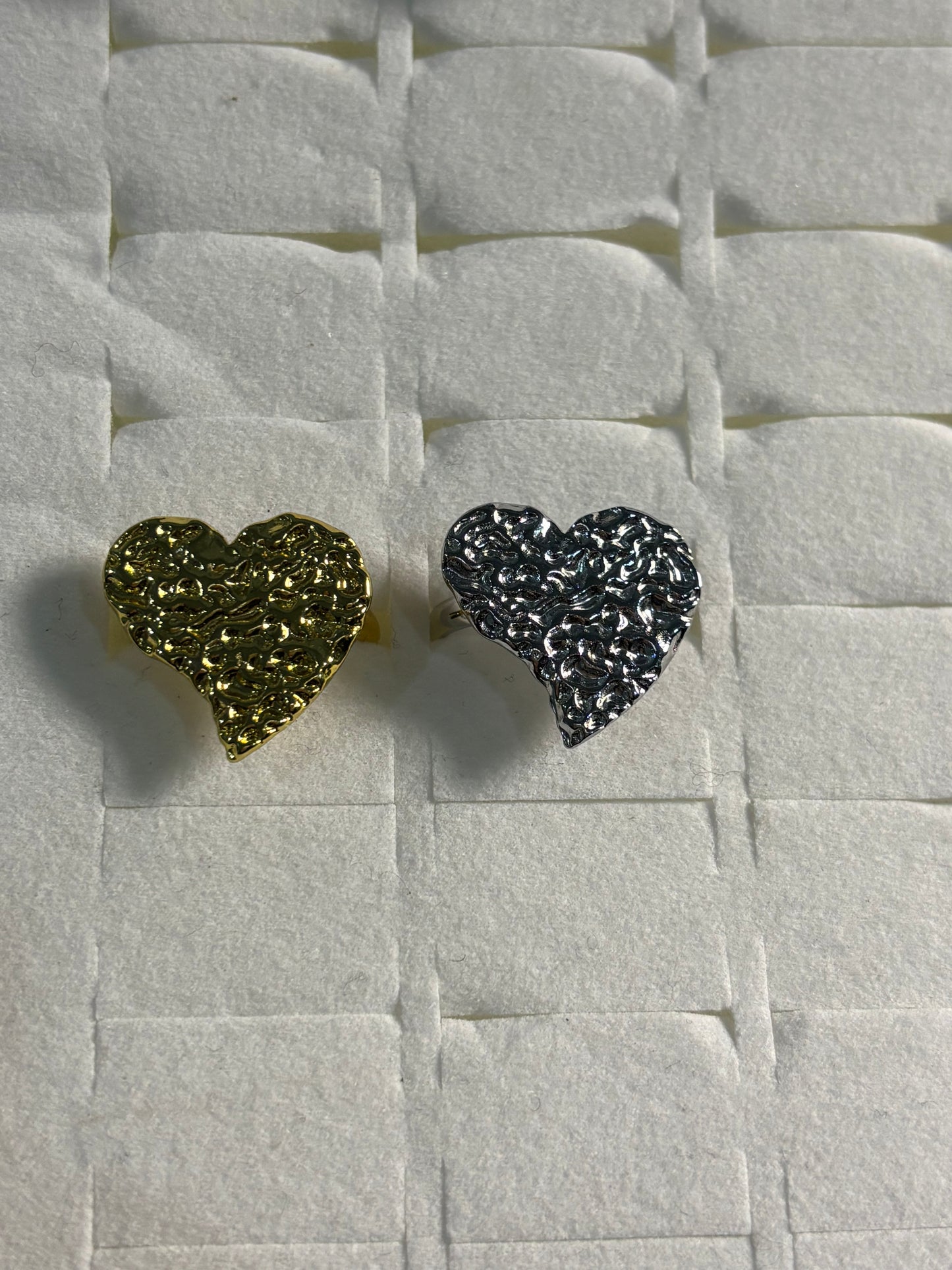 Anello Heart Martellato