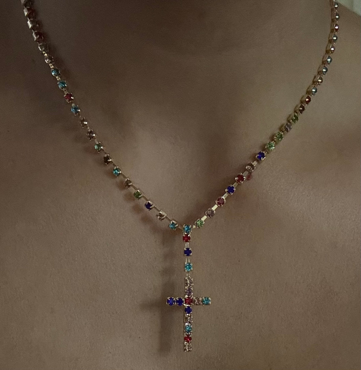 COLLANA CROSS MULTICOLOR