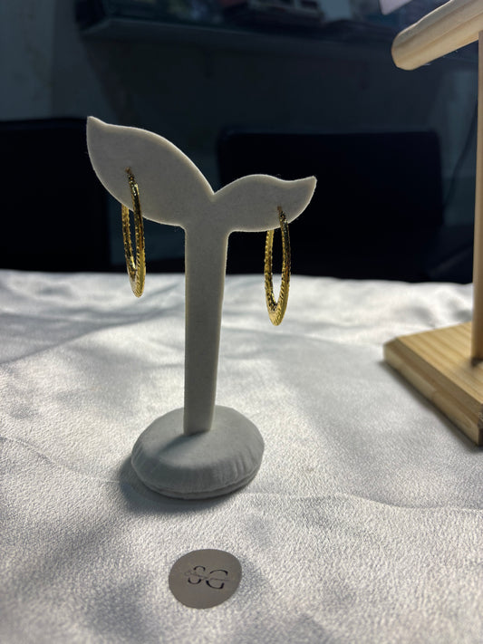 Orecchini Ovale Martellato