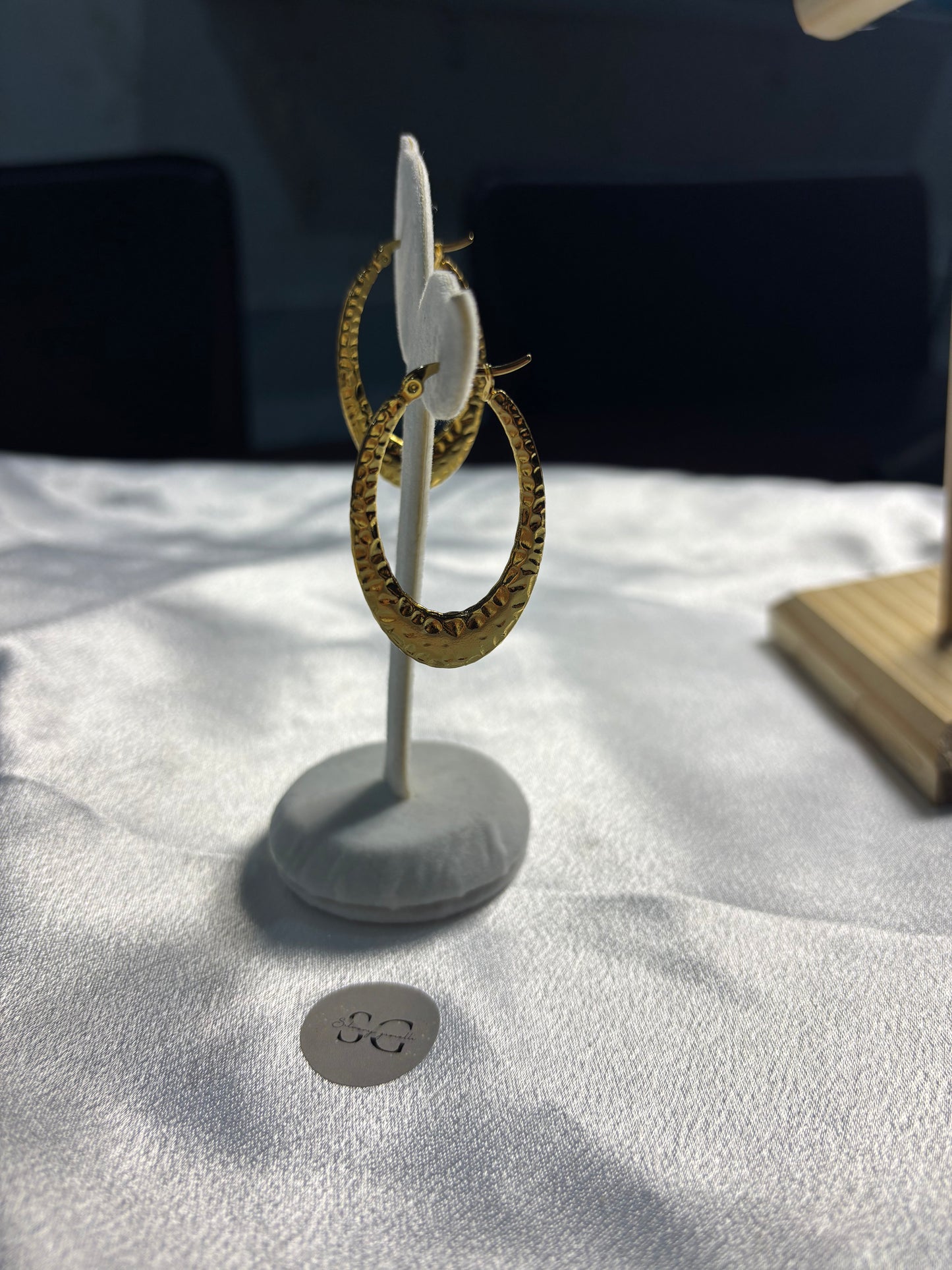 Orecchini Ovale Martellato