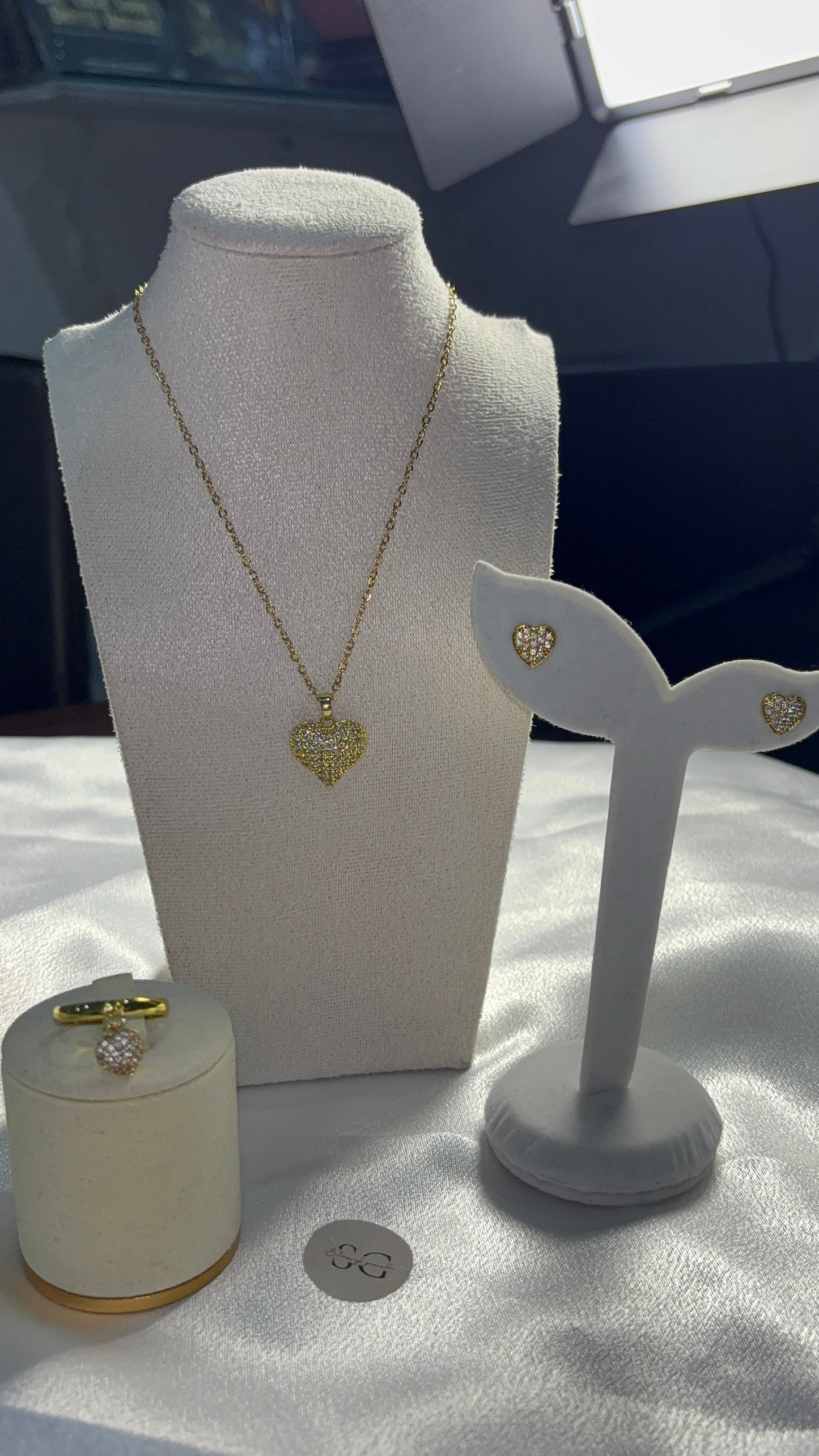Set Heart Diamond Gold