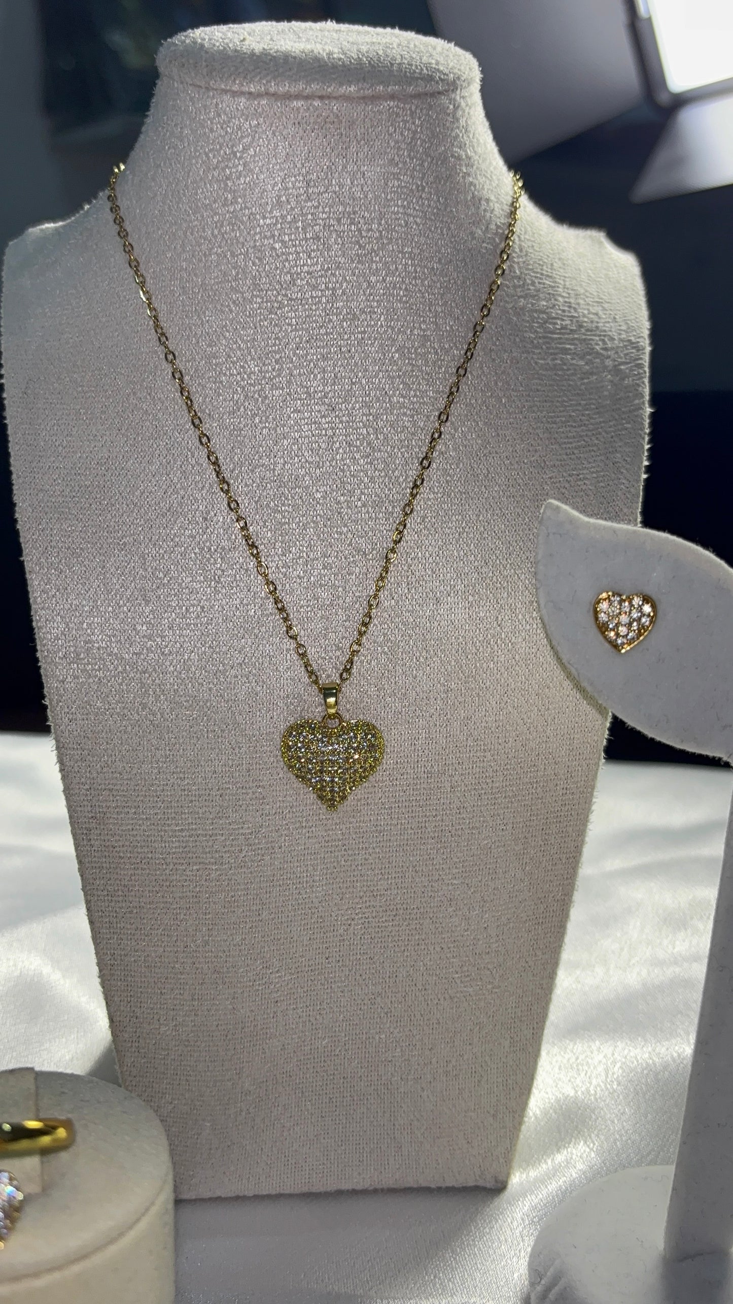 Set Heart Diamond Gold